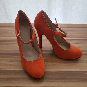 Women's Ankle Strap Close Toe High Stiletto Platform Heel Pumps
